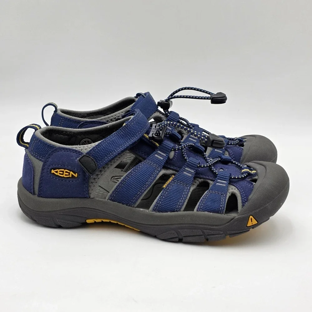 Keen Newport H2 Waterproof‎ Outdoor Hiking Boys Youth Sandals Navy Yellow Size 5